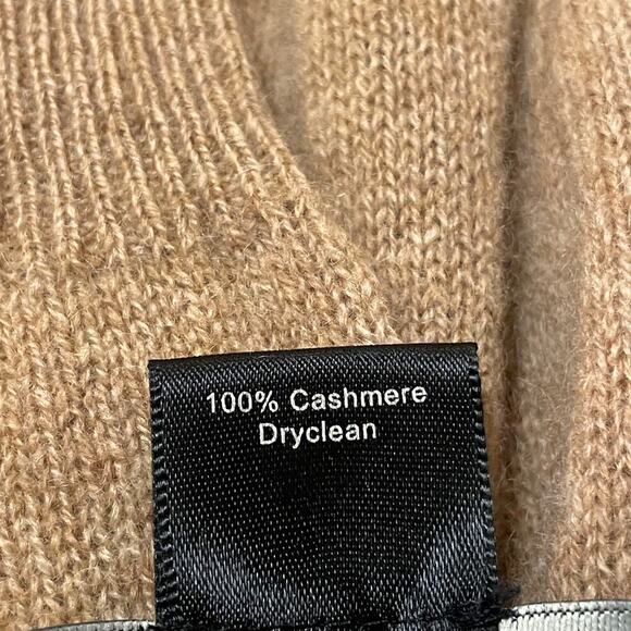 Ann Taylor 100% Cashmere Sweater | V-Neck, Camel Brown, Tan, Size Small - Picture 4 of 7